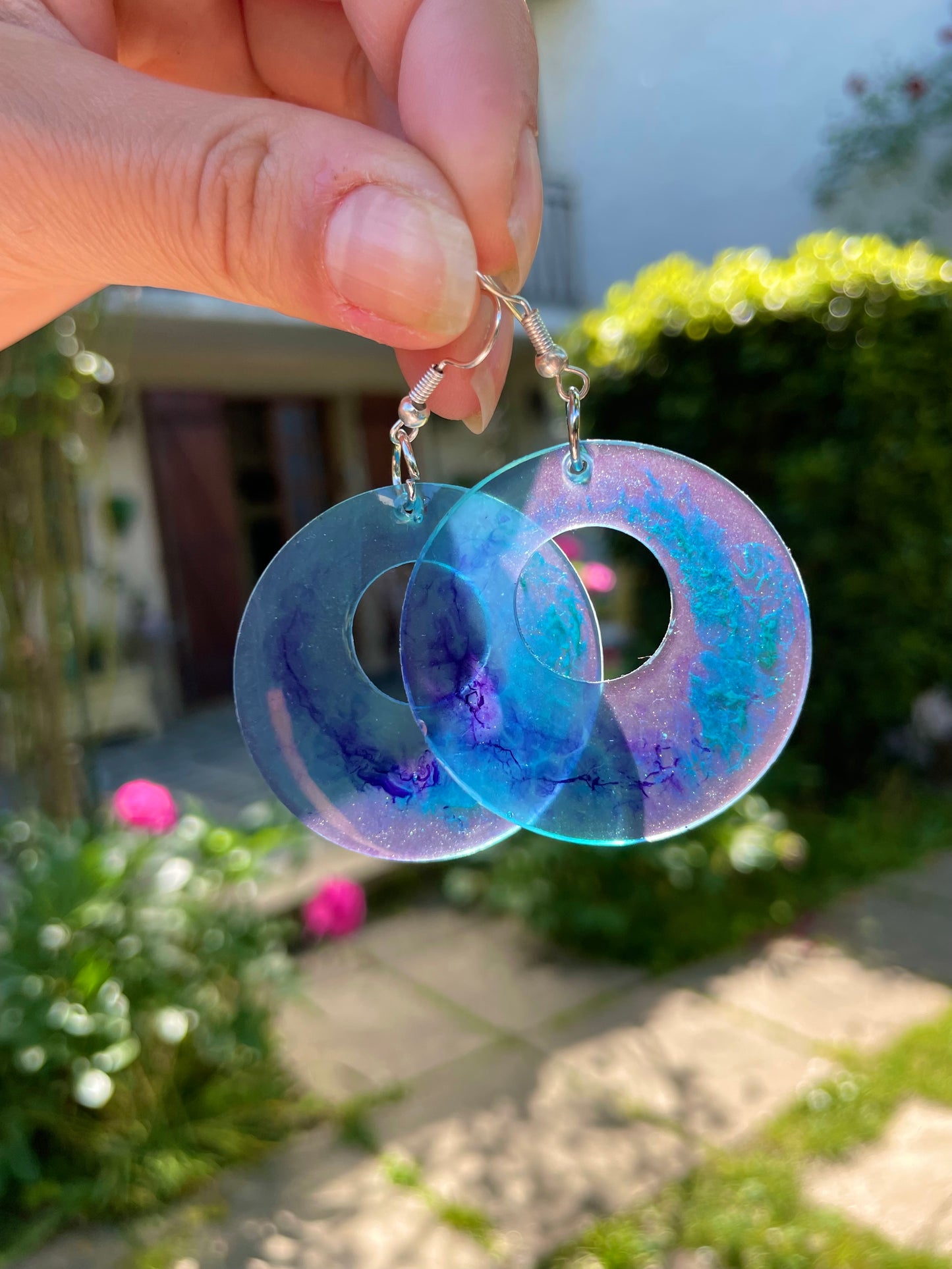 Boucles d’oreilles AZUR mélange de bleu outre-mer 🌊
