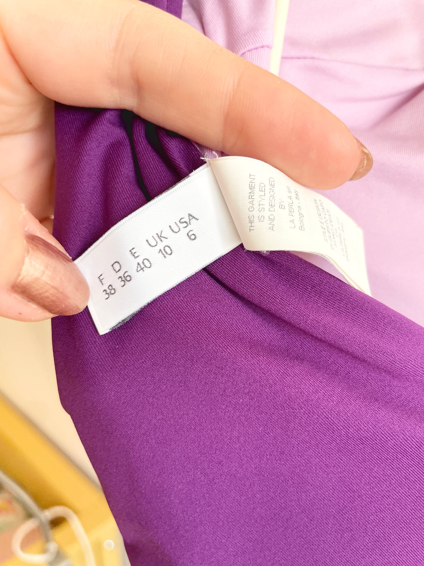 Maillot de bain violet dos nu LA PERLA