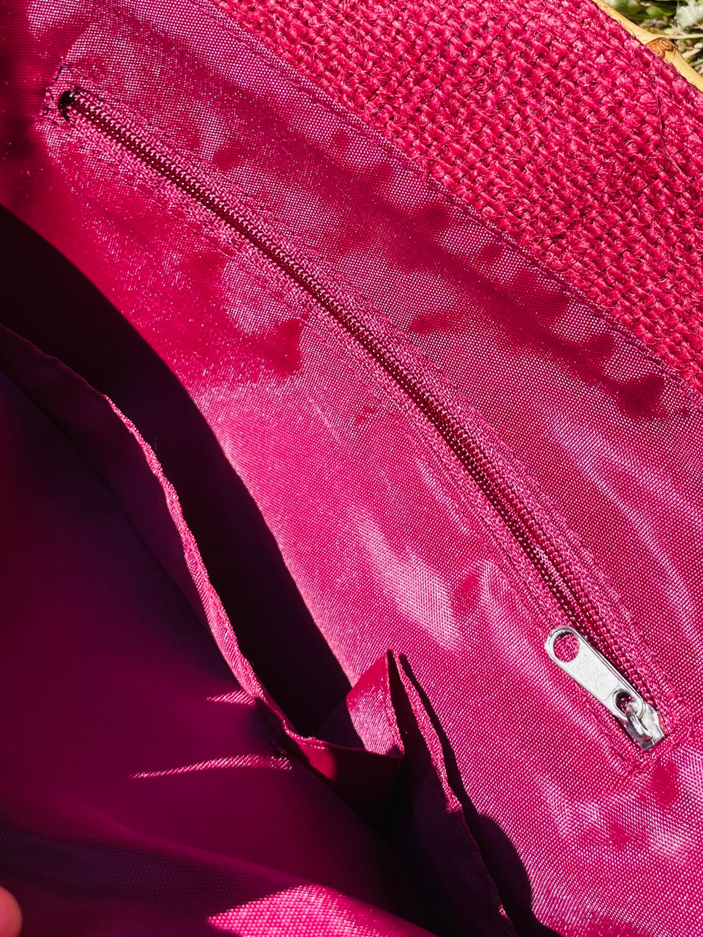 Sac à main vintage été plage violet fleuri