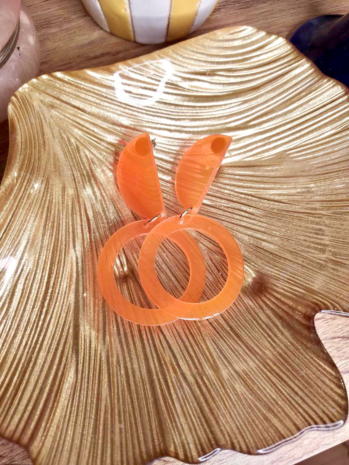 Boucles d'oreilles 60's orange