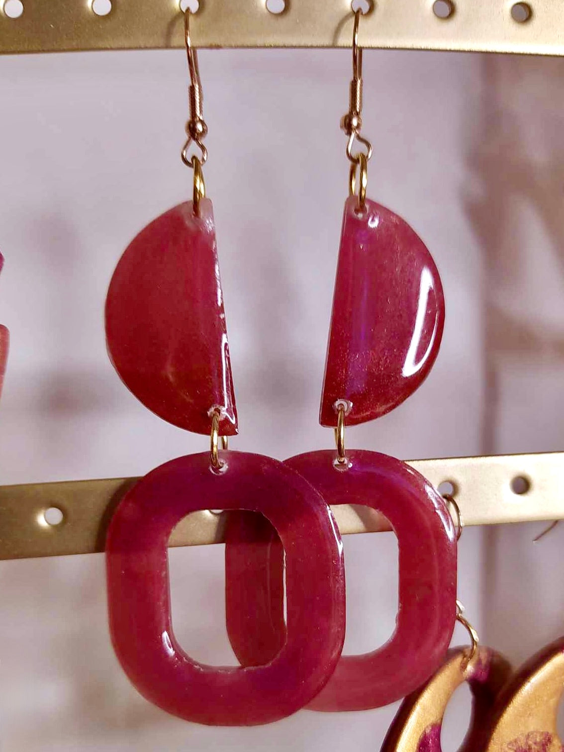 Boucles d'oreilles dégradé de roses