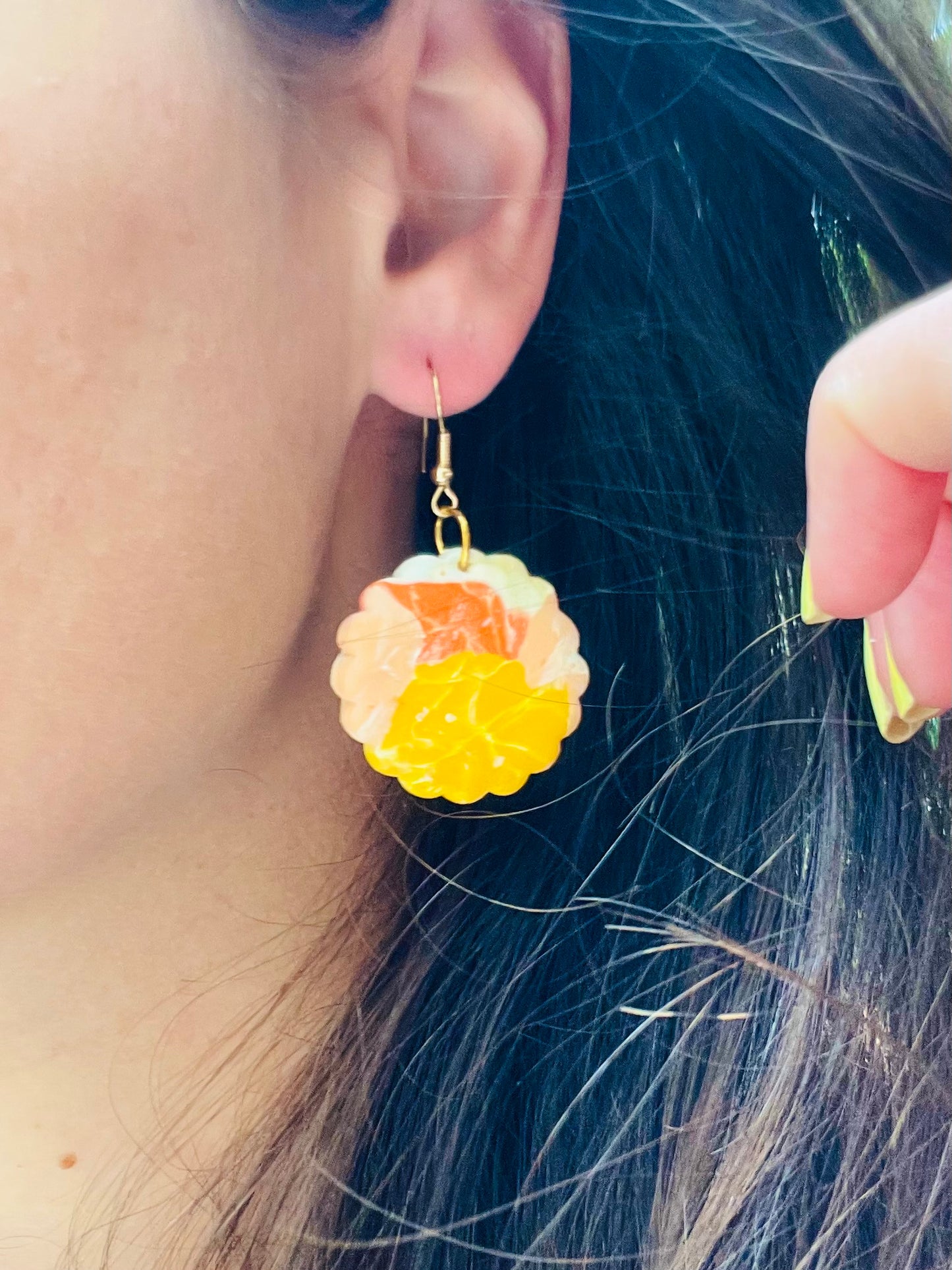 Boucles d'oreilles fleurs rondes