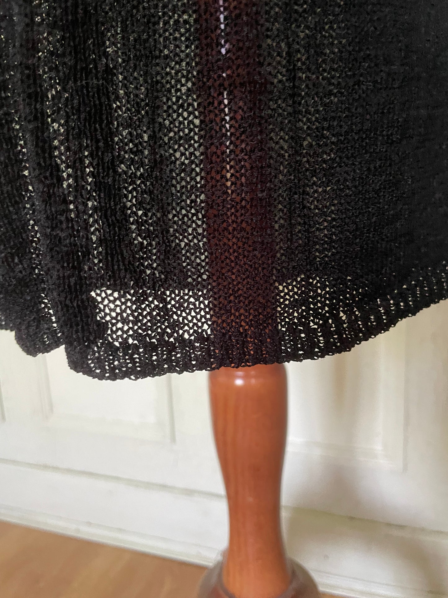 Robe de plage longue noire transparente