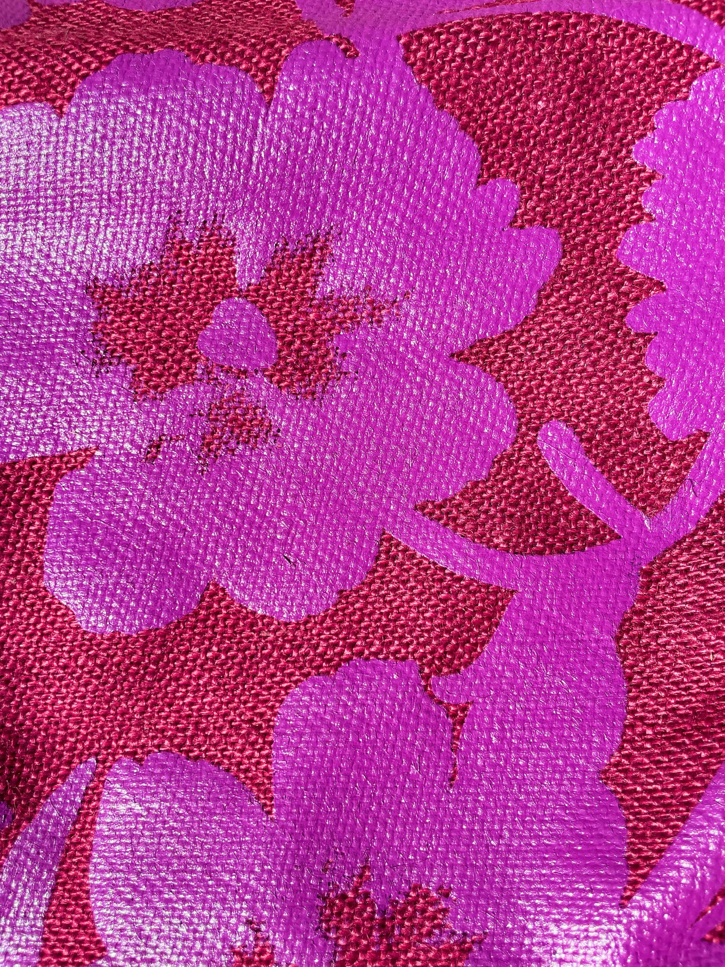 Sac à main vintage été plage violet fleuri