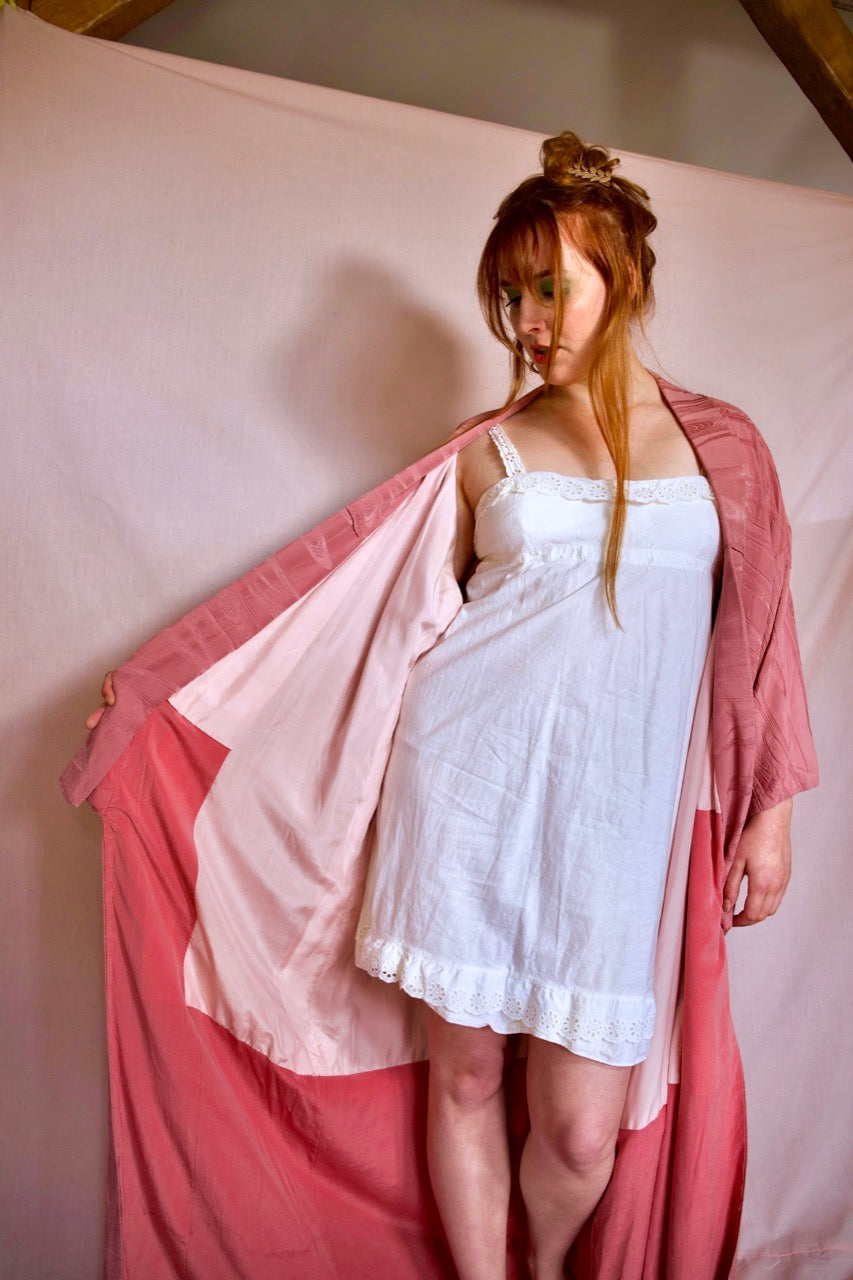Kimono vintage rose poudré