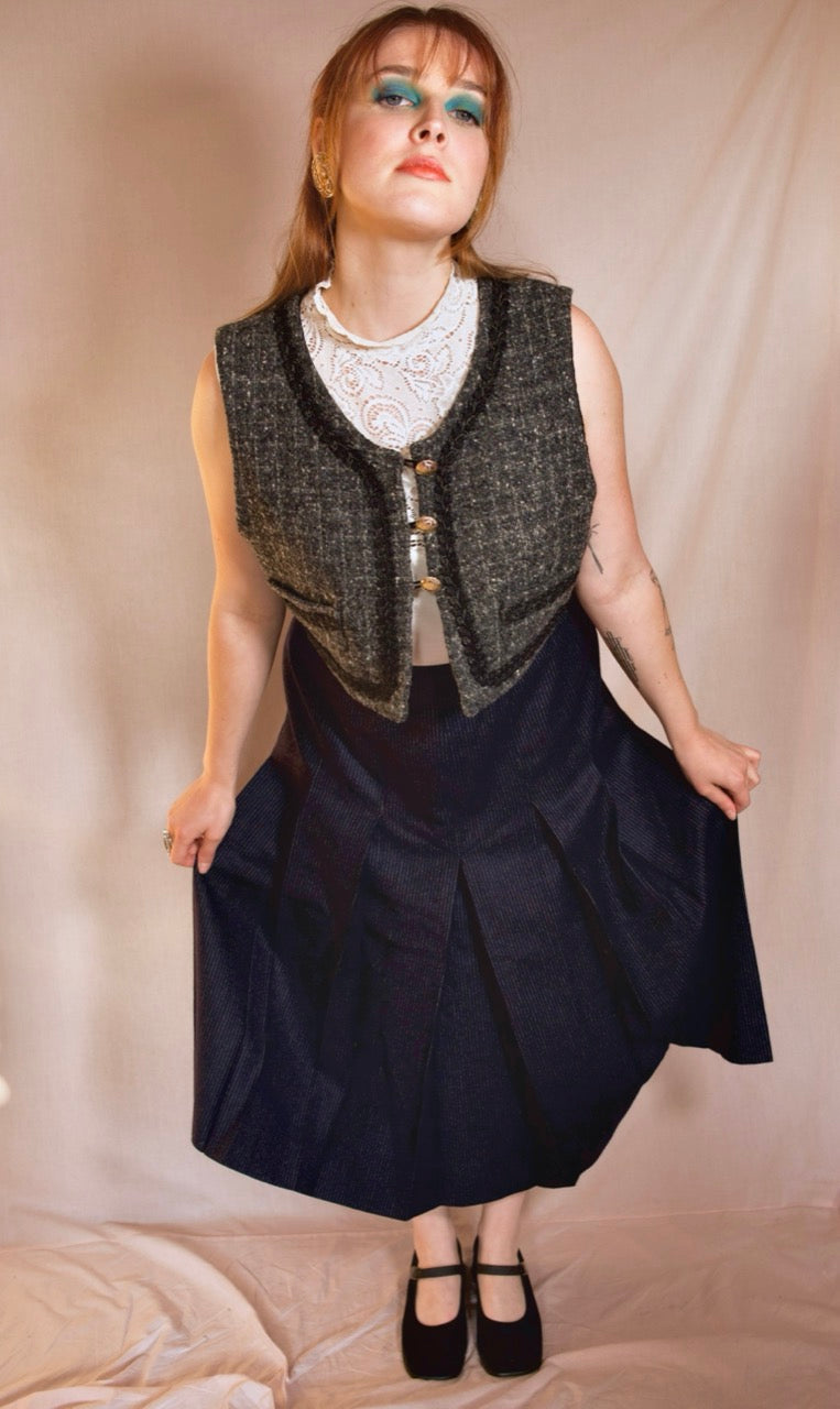 Gilet sans manche court laine