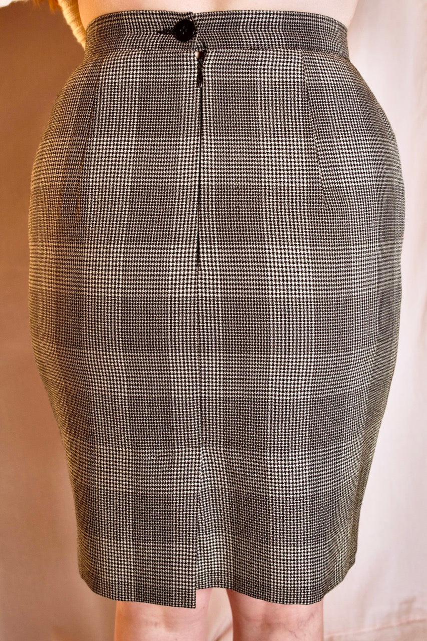 Jupe tube à carreaux