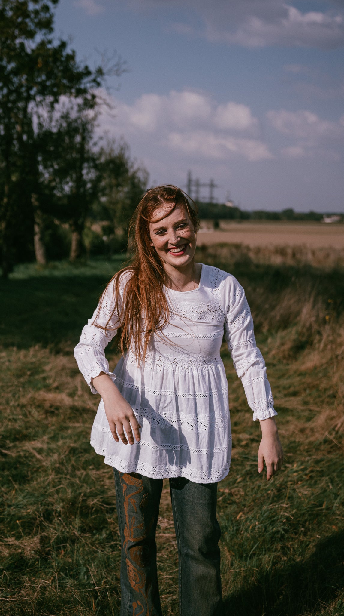 Top blanc broderie anglaise