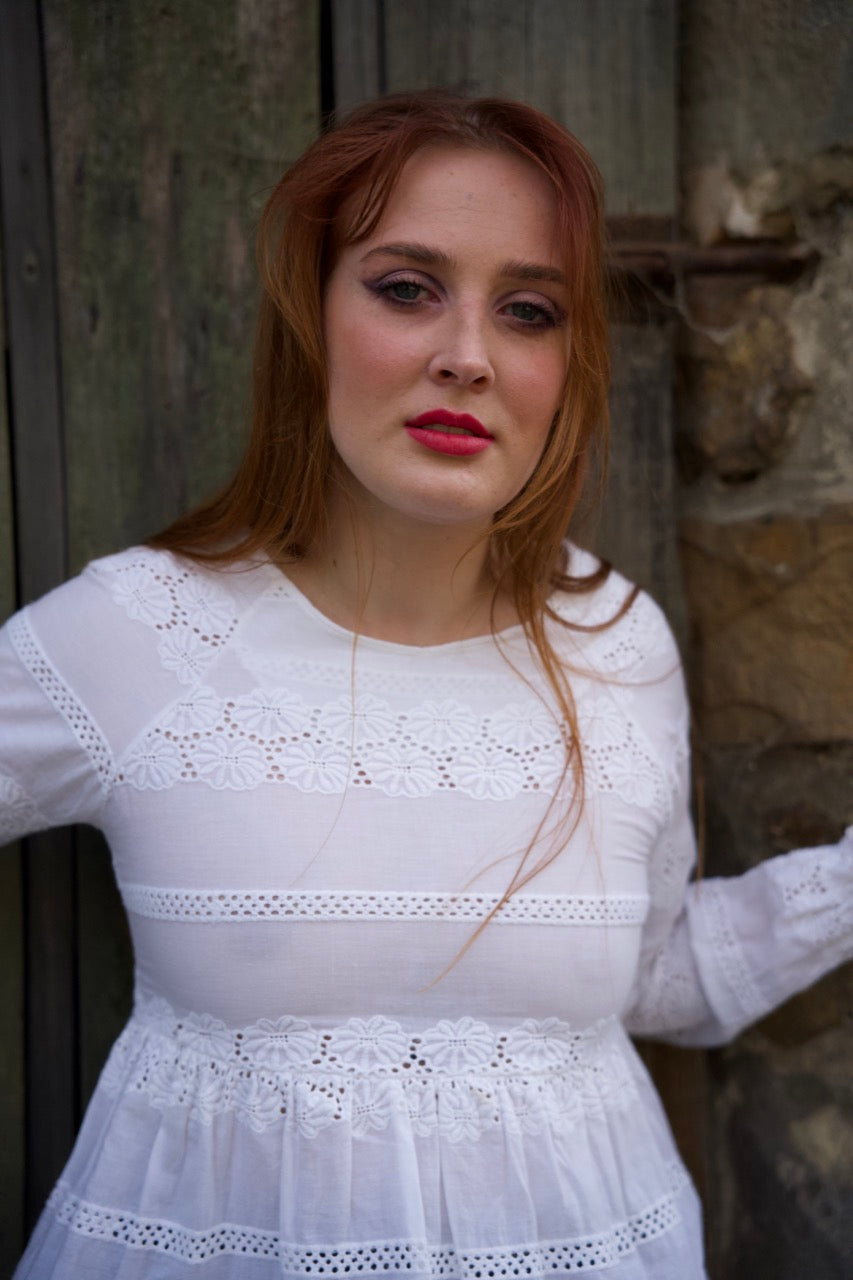 Top blanc broderie anglaise