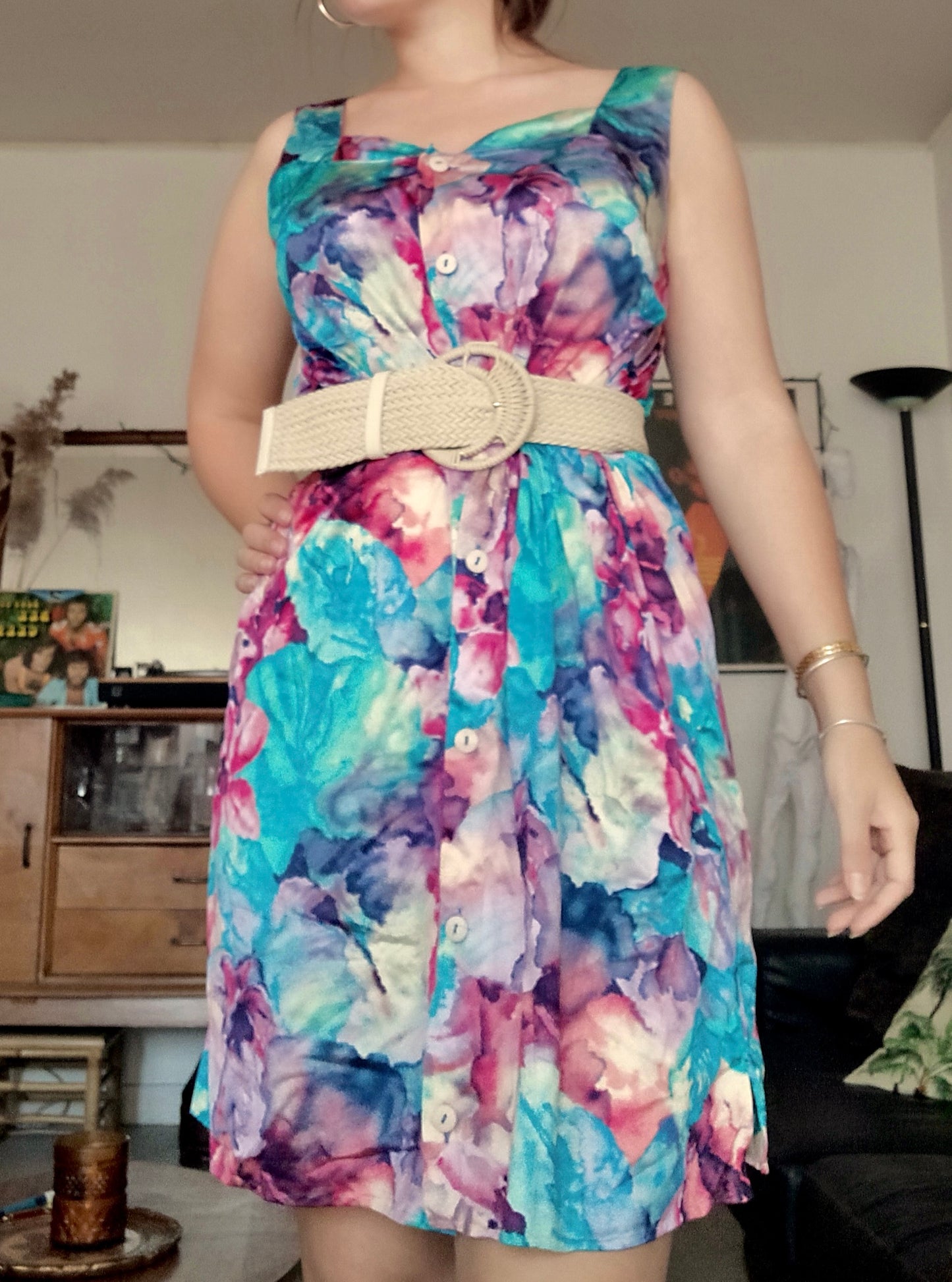 Robe multicolore psychédélique