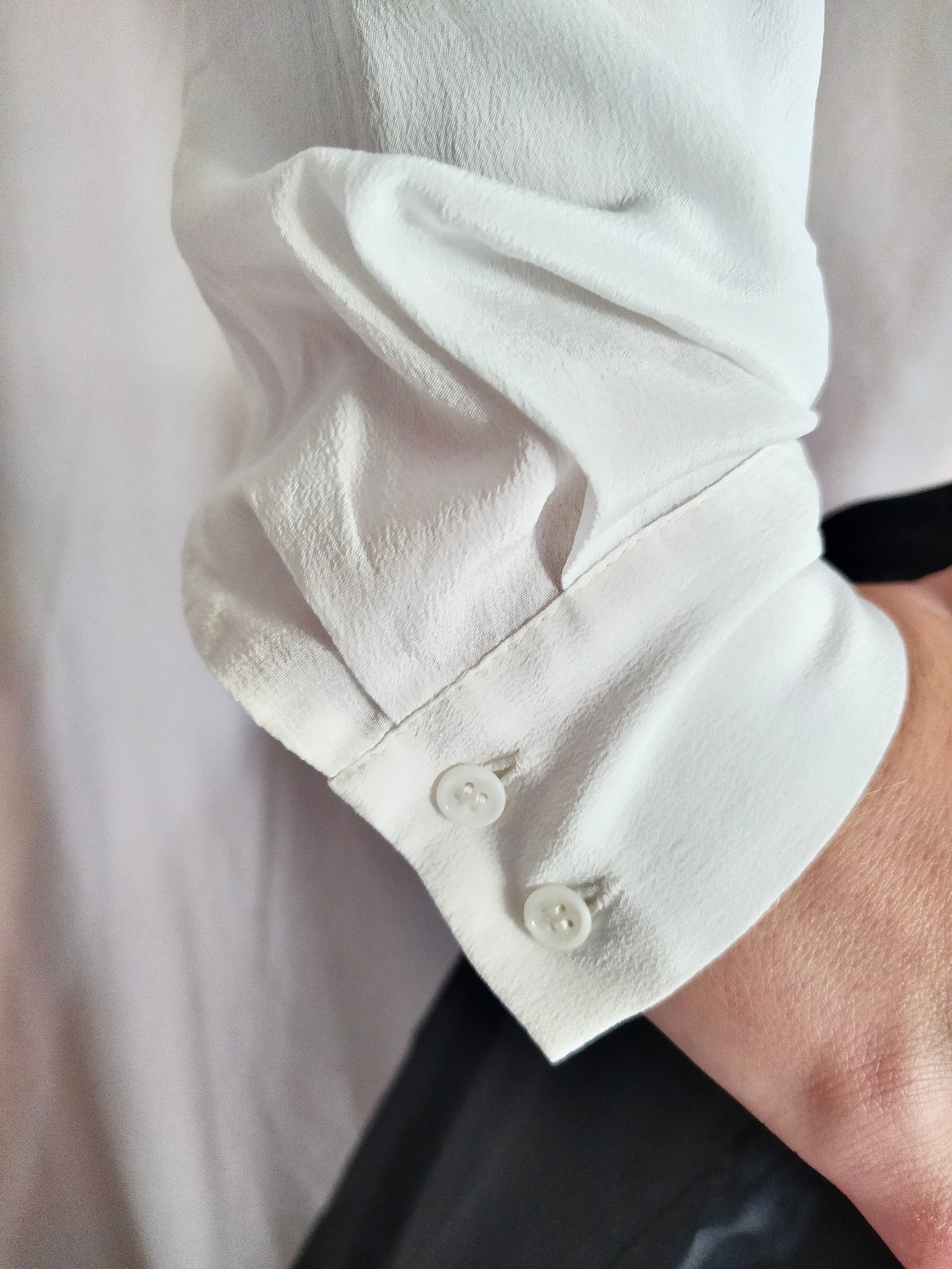 Chemise blanche dentelle 100% soie PABLO