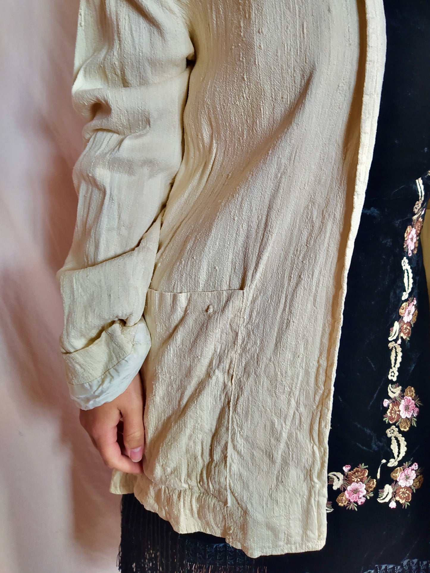 Veste de cocktail mixte couleur crème 100% soie