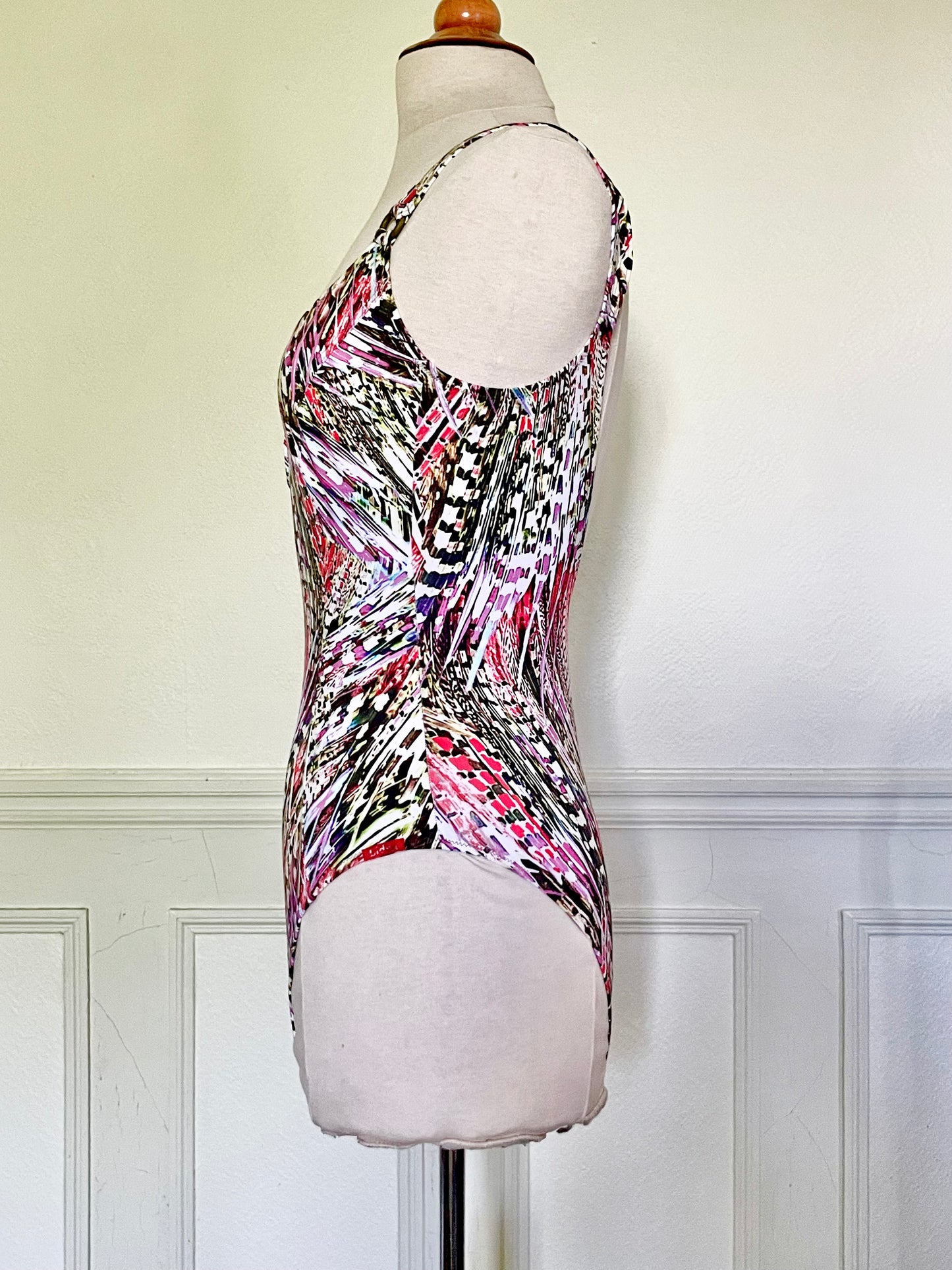 Maillot de bain strié multicolore dos nu LIDÉA