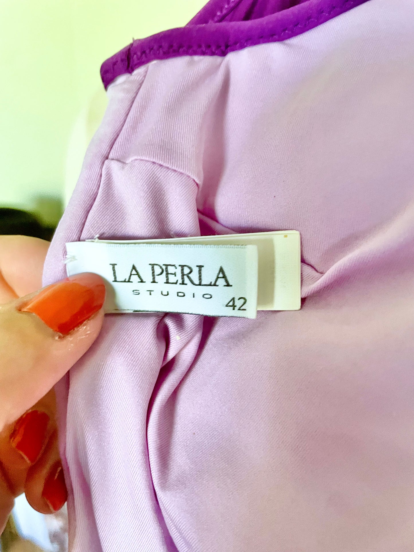 Maillot de bain violet dos nu LA PERLA