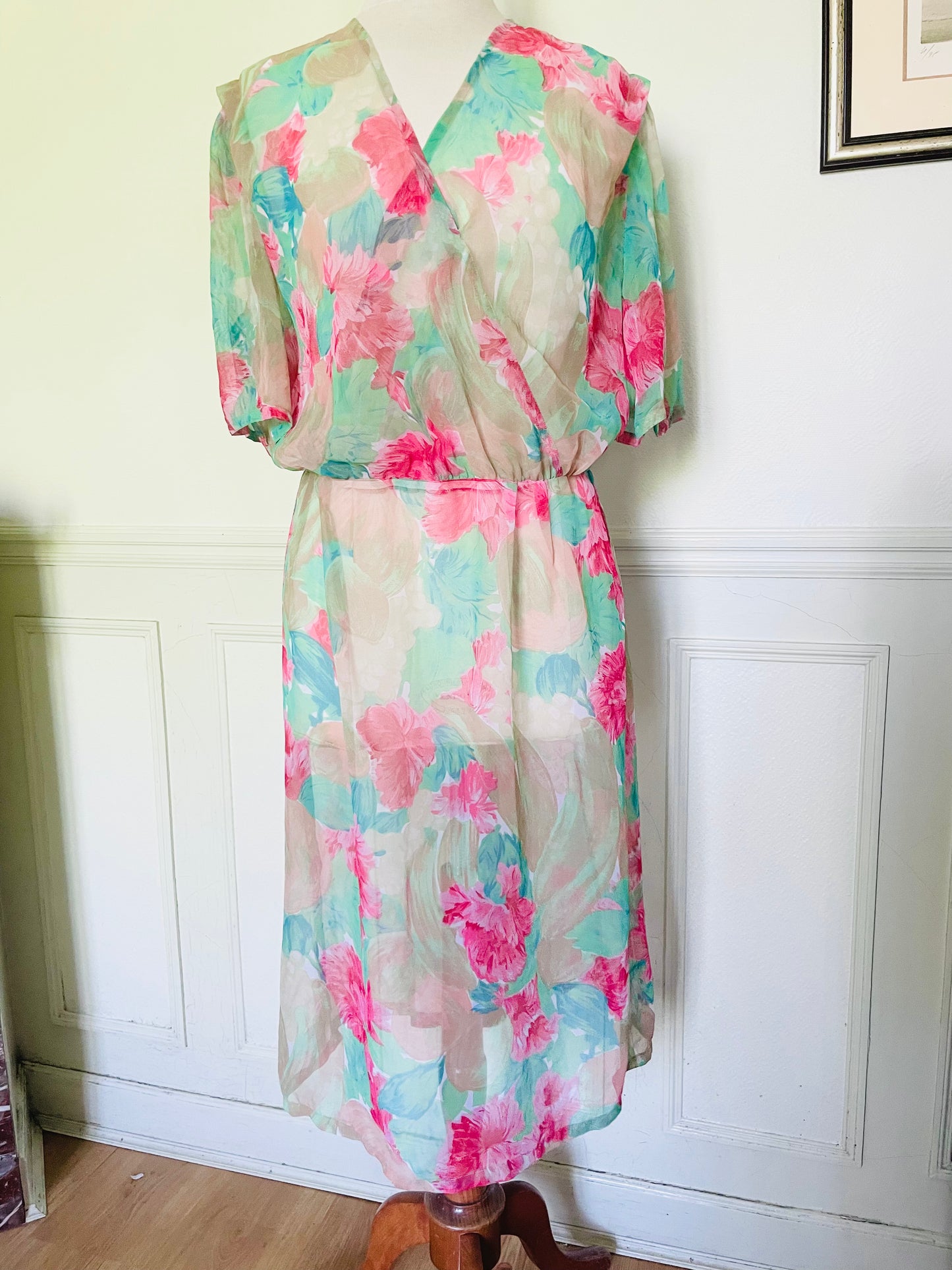 Robe vaporeuse fleurie vintage