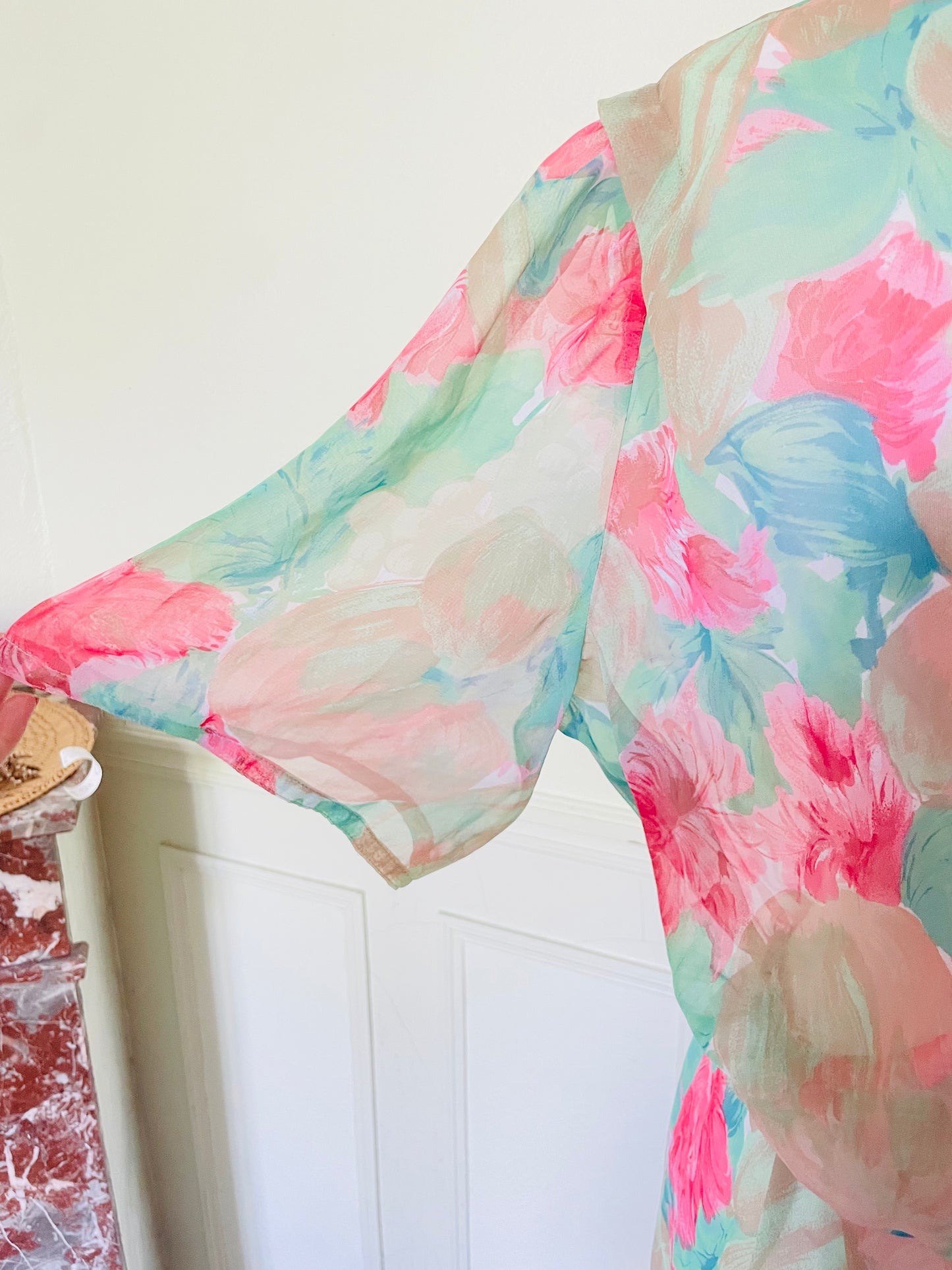 Robe vaporeuse fleurie vintage