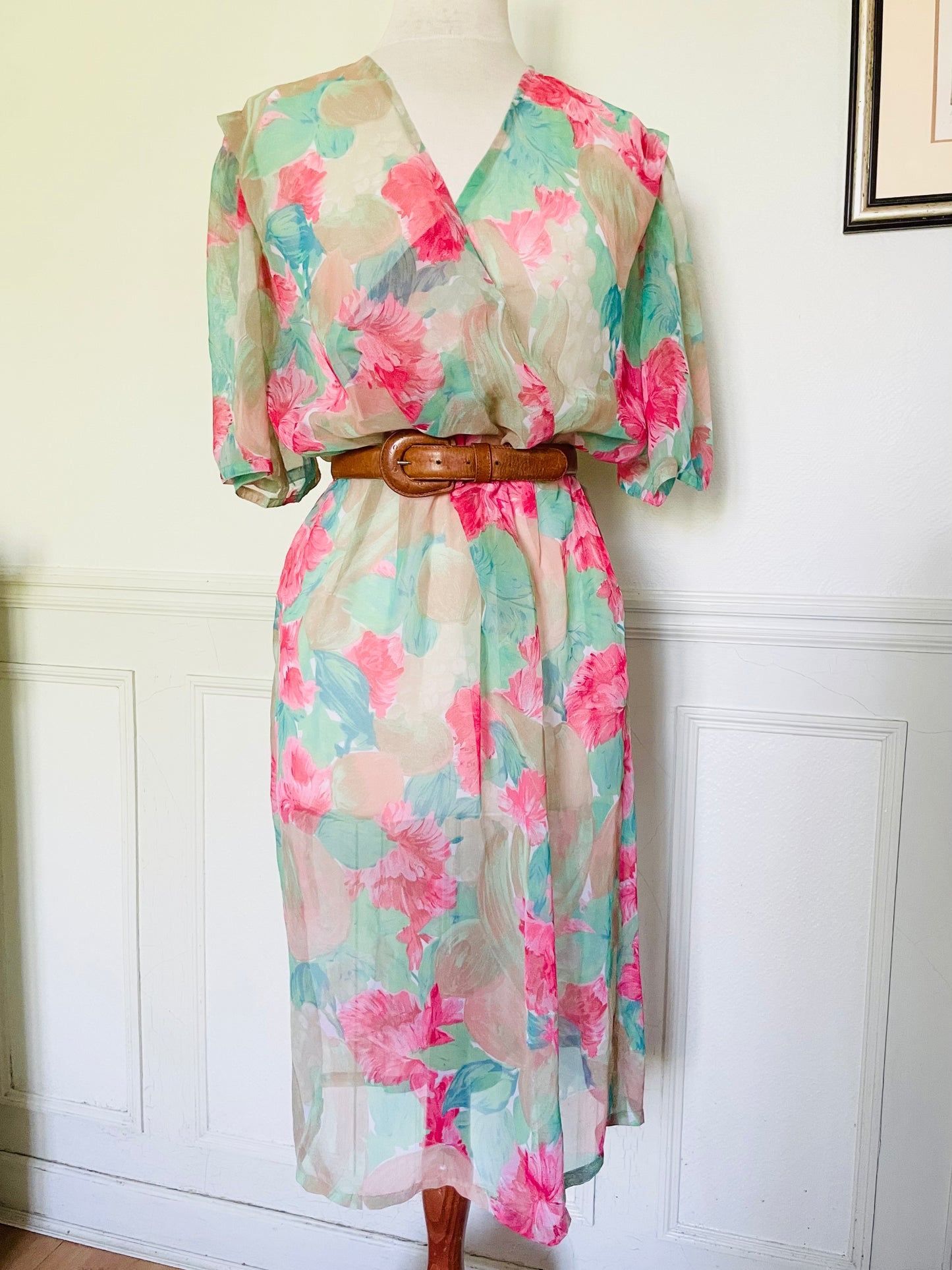 Robe vaporeuse fleurie vintage