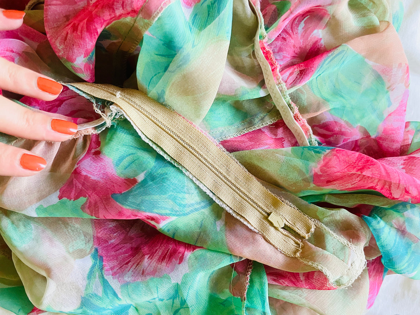 Robe vaporeuse fleurie vintage