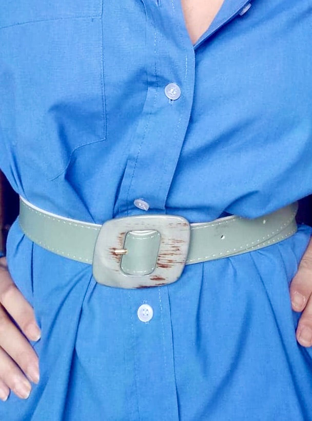 Ceinture à boucle années 60-70