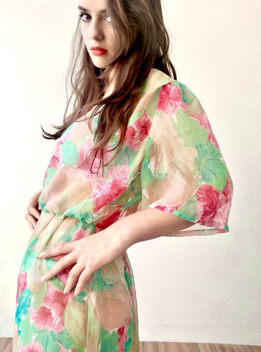 Robe vaporeuse fleurie vintage