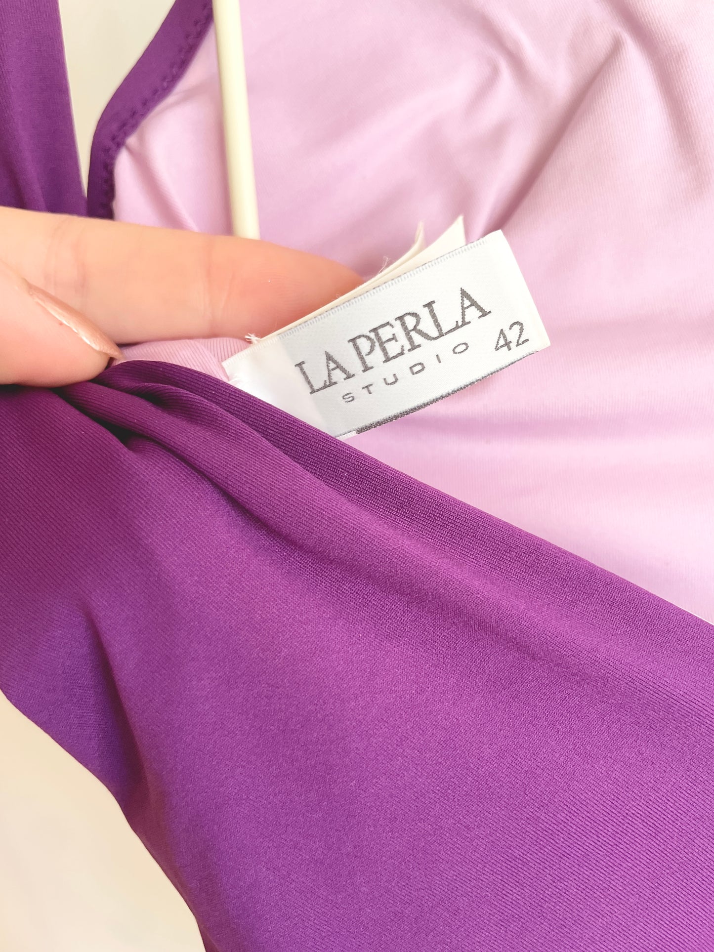 Maillot de bain violet dos nu LA PERLA