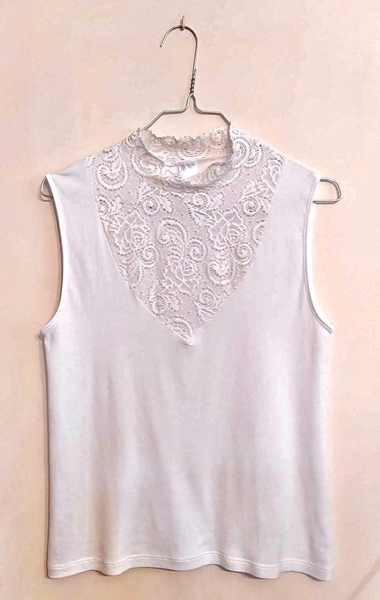 Top sans manche col roulé