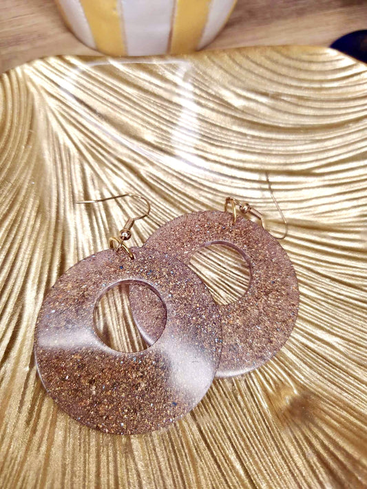 Boucles d'oreilles style 60's pailletées