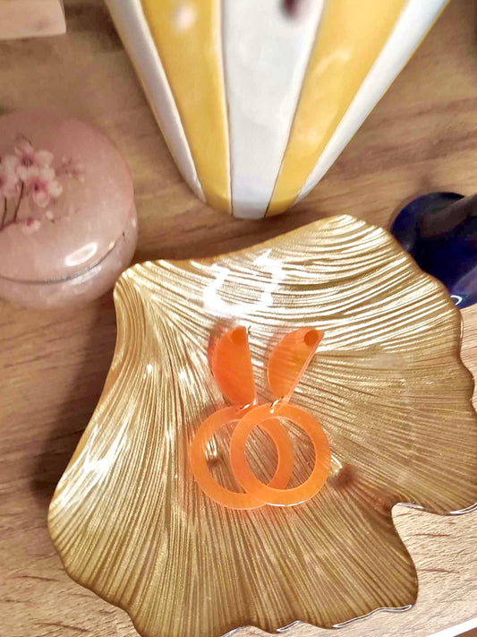 Boucles d'oreilles 60's orange