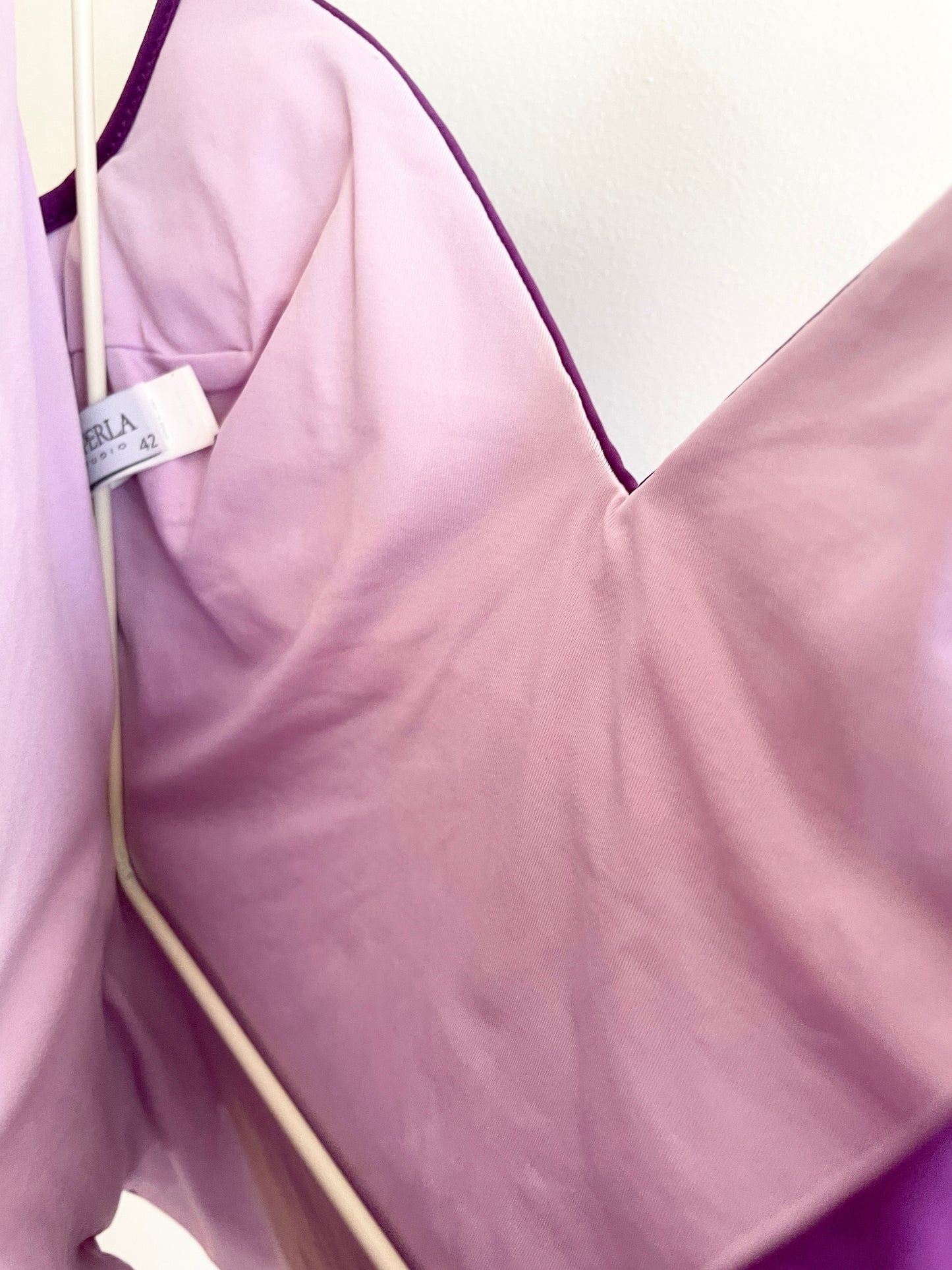 Maillot de bain violet dos nu LA PERLA