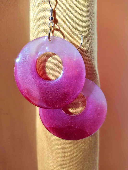 Boucles d'oreilles dégradé de roses