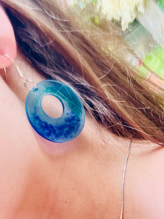 Boucles d’oreilles AZUR mélange de bleu outre-mer 🌊
