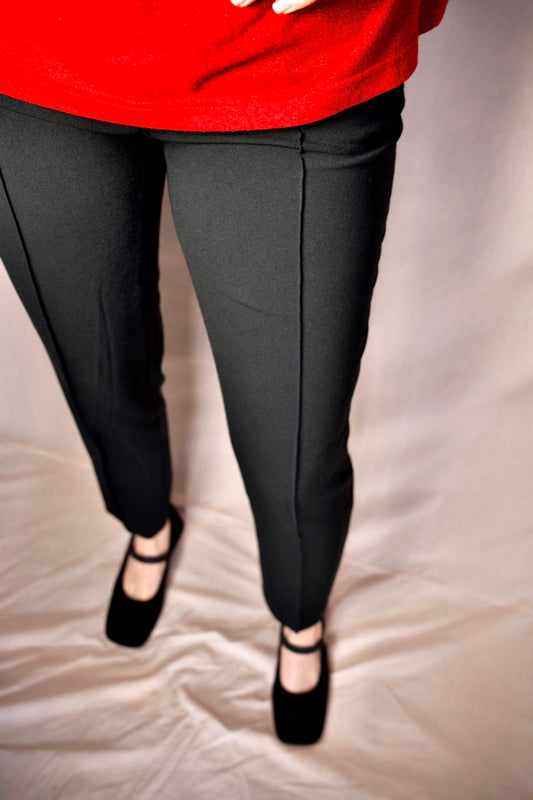 Pantalon noir plissé PABLO