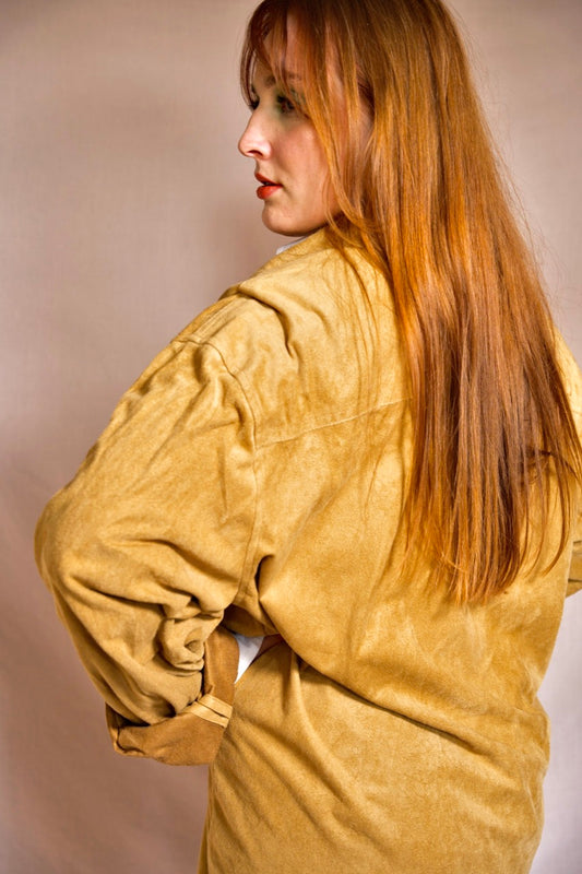 Chemise mixte moutarde