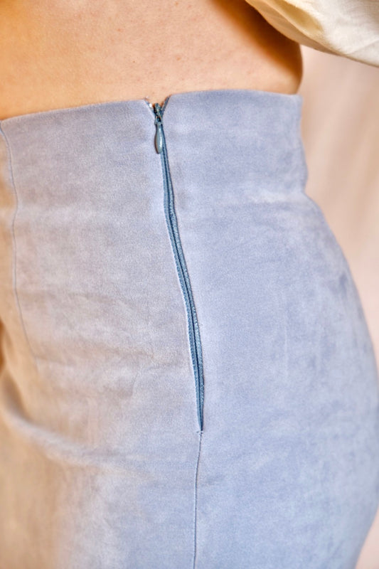 Jupe tube mini bleu ciel