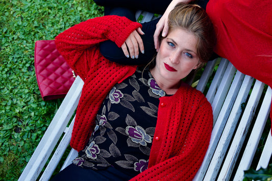 Cardigan rouge dragibus