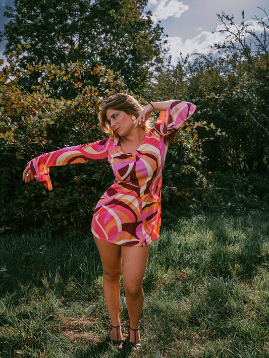 Robe d'été multicolor DISCO