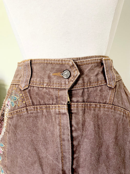 Jupe tube en jean années 90