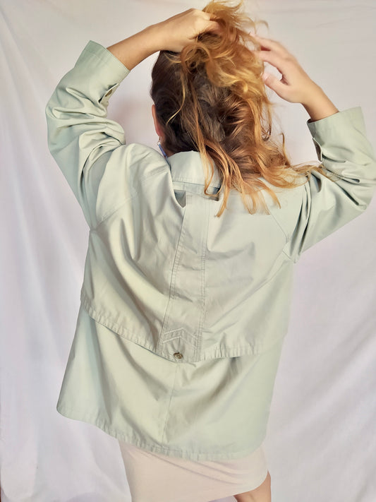 Manteaux léger imperméable vert pastel