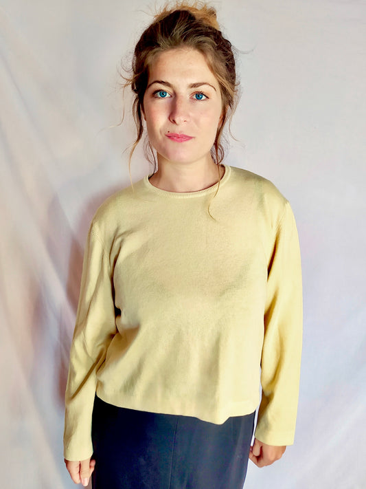 Pull manches longues jaune clair MAURICE ABOT