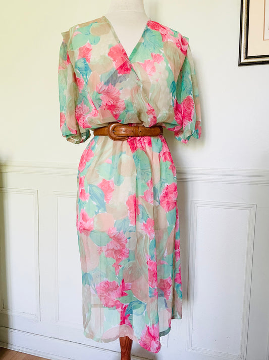 Robe vaporeuse fleurie vintage