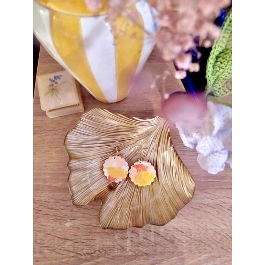 Boucles d'oreilles fleurs rondes