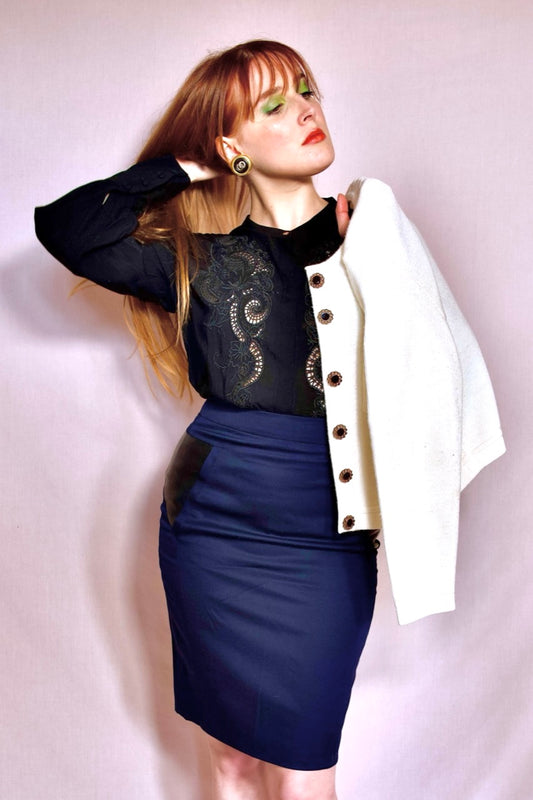 jupe tube taille haute moulante cintrée chic seconde main occasion moins cher promo the kooples marque luxe