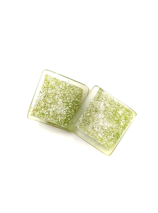 Boucles d'oreilles menthe à l'eau