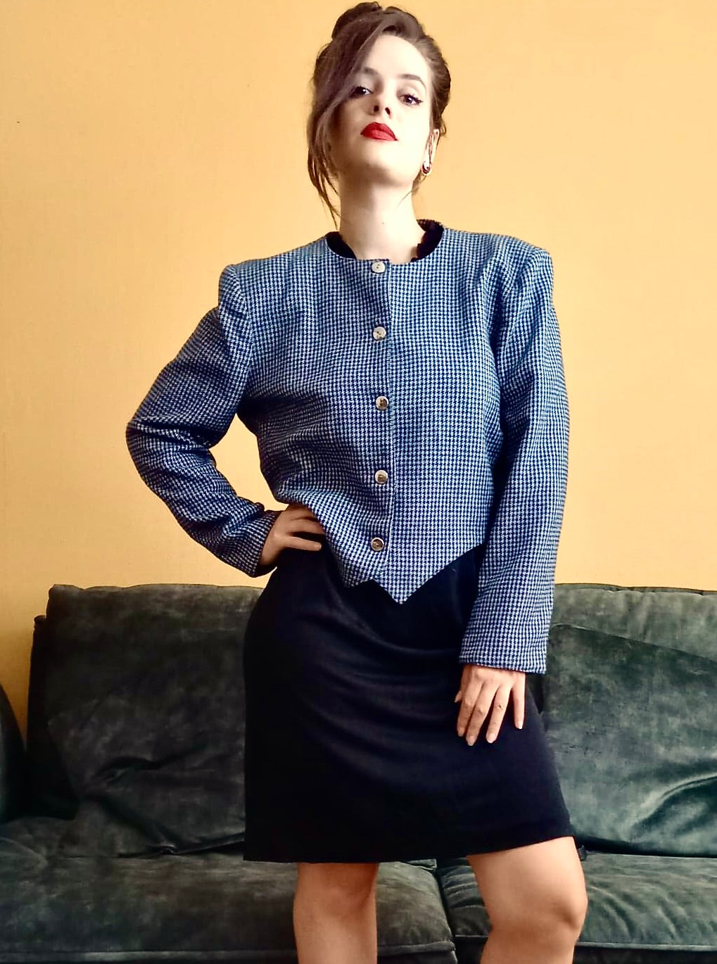 Veste vintage à carreaux