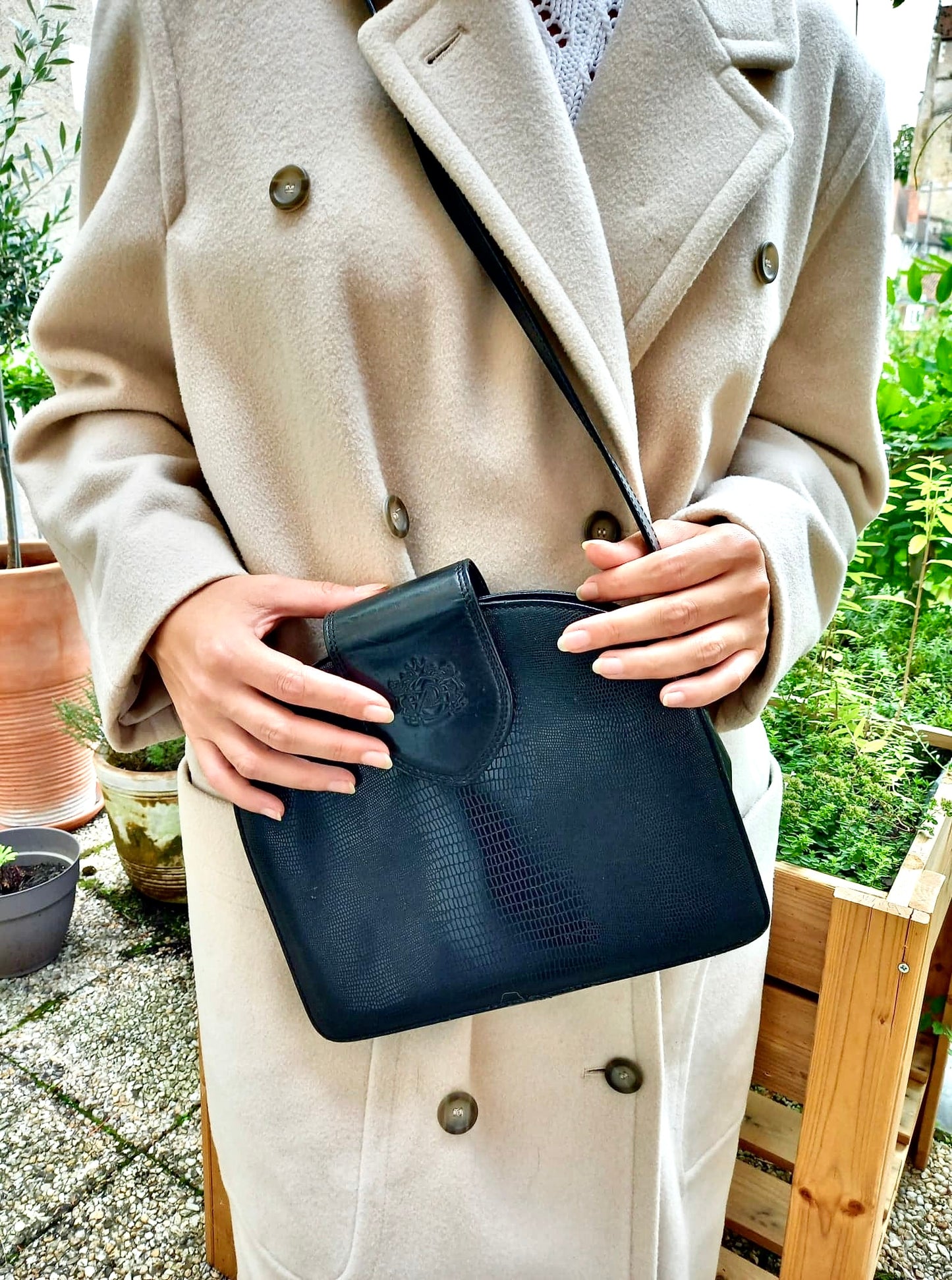 Sac en bandoulière cuir noir