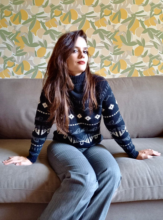 Pull col roulé vintage années 90