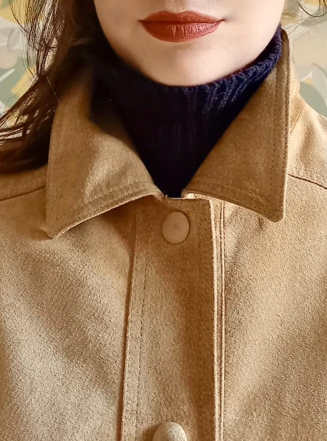 Veste en daim beige