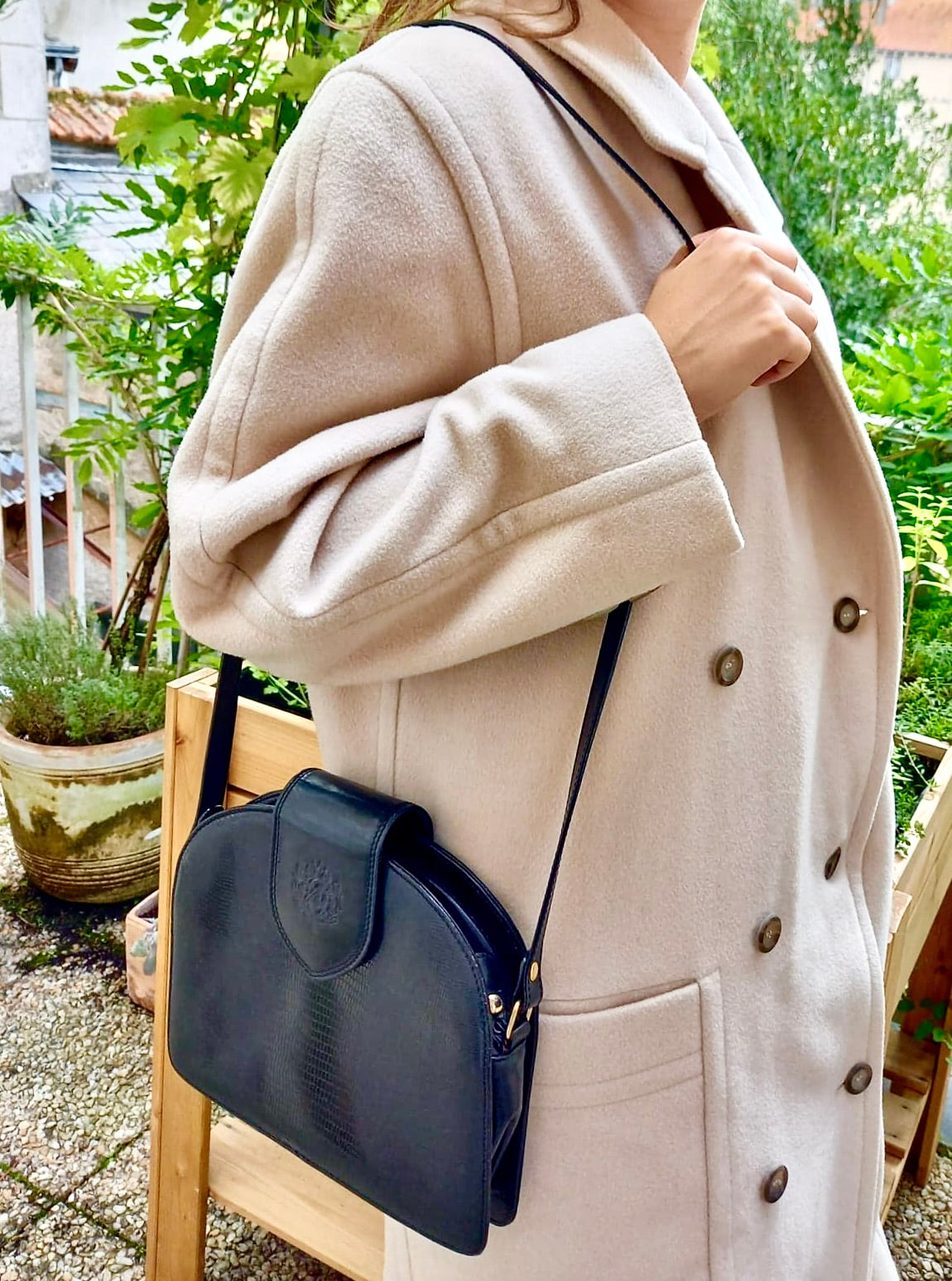 Sac en bandoulière cuir noir