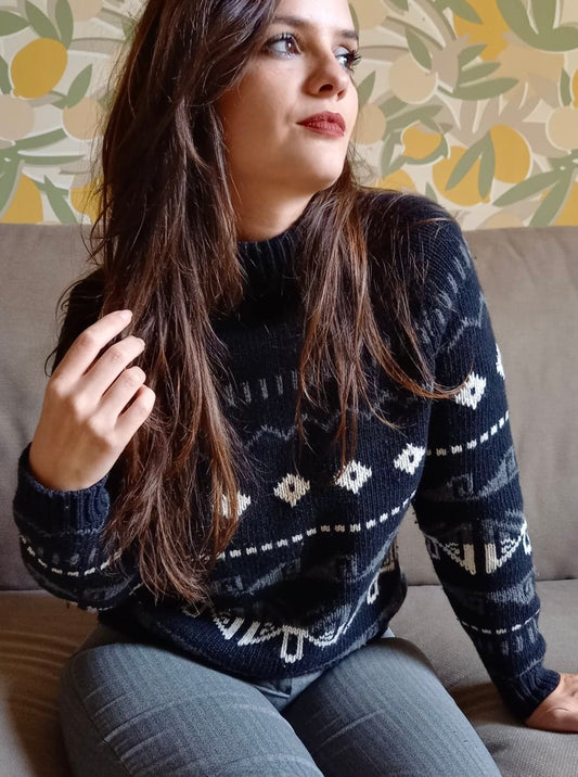 Pull col roulé vintage années 90