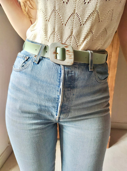 Ceinture à boucle années 60-70